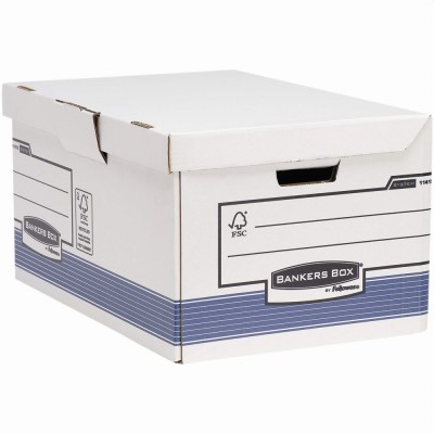 Archiváló konténer csapófedéllel, karton, 310 x 390 x 560 mm., Bankers Box System by Fellowes® 2 db/csomag, kék/fehér