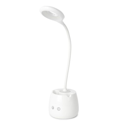 Asztali LED lámpa, tolltartóval, 5W, 6400K, AVIDE, fehér