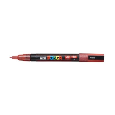 Dekormarker 0,9-1,3mm, Uni-Posca PC-3ML csillámló piros