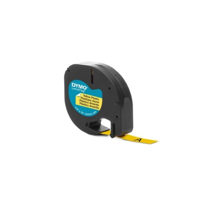 Feliratozógép szalag Dymo Letratag S0721620/59423 12mmx4m, ORIGINAL sárga