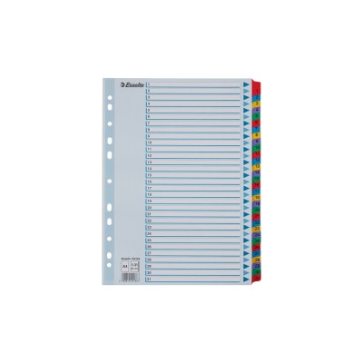 Elválasztólap, A4, regiszteres 1-31 laminált karton fülek 100164 Esselte