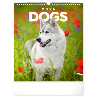 Falinaptár képes  300x340mm Dogs Realsystem 2026.
