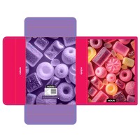 Füzetbox A5, hullámkarton, Candy, Nebulo
