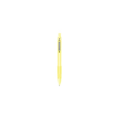 Golyóstoll 1 mm, sárga tolltest, Zebra Z-Grip Pastel, írásszín kék