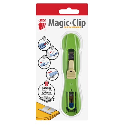 Iratcsíptető fűzőgép + kapocs Ico Magic clipper