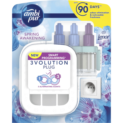 Légfrissítő elektromos kezdőcsomag 20 ml Ambi Pur 3 Volution Lenor Spring