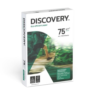 Másolópapír A4, 75g, Discovery, CIE 161 fehérség, prémium minőség, 500ív/csomag