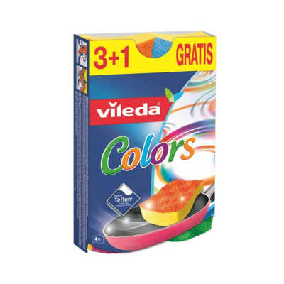 Mosogatószivacs Pur Active 3+1 Vileda Colors_F17881