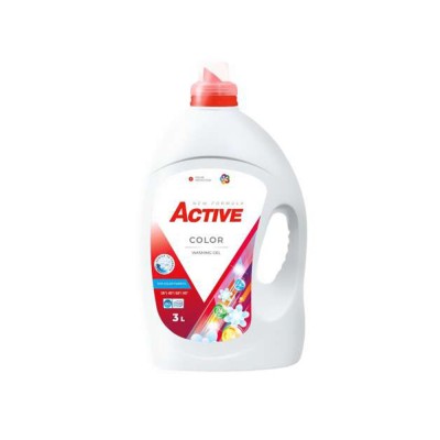 Mosógél 3 liter (60 mosás) színes ruhákhoz Active color