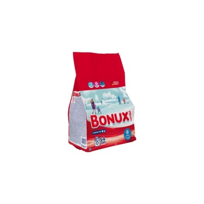 Mosópor 3,51 kg (54 mosás) fehér ruhákhoz Bonux Polar Ice Fresh