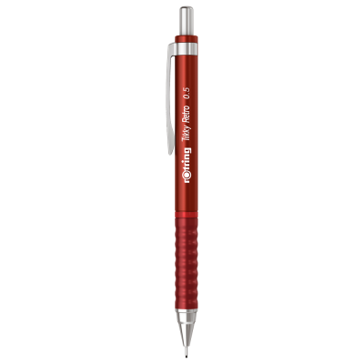 Nyomósirón 0,5mm, piros test, Rotring Tikky Retro