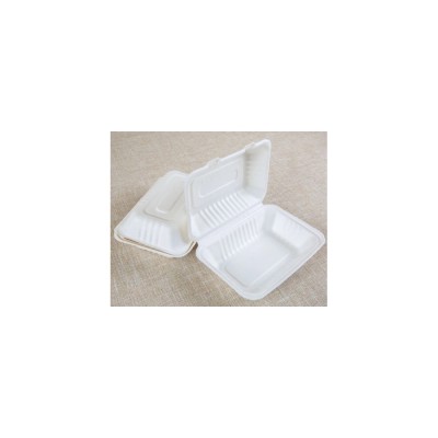 Papírdoboz ételes 1 részes HP3, 22,86 x 15,24 x 8,12 cm komposztálható cukornád 125 db/csomag, natúr