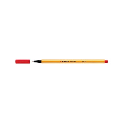 Rostirón, tűfilc 0,4mm, STABILO Point 88 piros