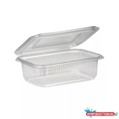 Salátás tál egybefedeles PET 1000 ml 100 db/csomag