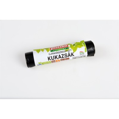 Szemeteszsák újrahasznosított 110 liter 60 x 100 cm 17 mikron 5 db/tekercs Mazzini_fekete
