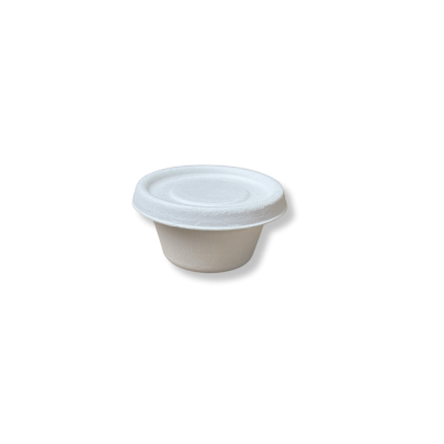 Szószos - öntetes tál alj, 50ml komposztálható cukornád 50 db/csomag