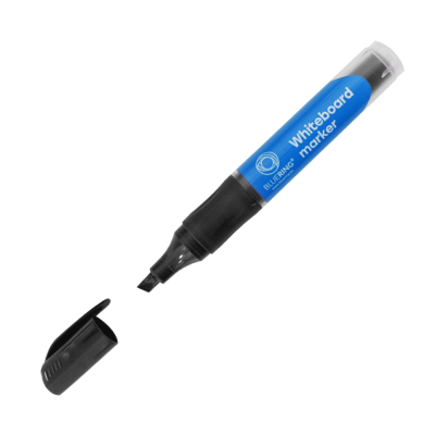 Táblamarker 2,2-5,2mm, vágott hegyű, cserélhető betétes, Bluering fekete