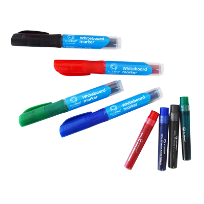 Táblamarker 3mm, kerek, cserélhető betétes, Bluering kék