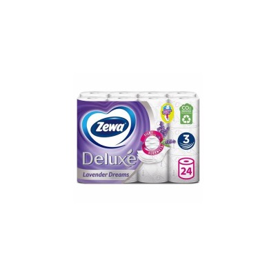Toalettpapír 3 rétegű kistekercses 100 % cellulóz 150 lap/tekercs 24 tekercs/csomag Deluxe Zewa Levender Dreams