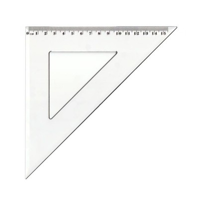 Vonalzó háromszög 45° 15,5cm, műanyag Antilop