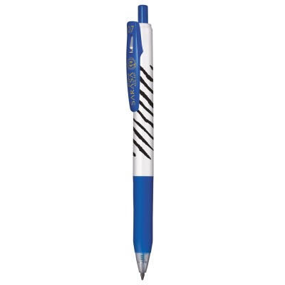 Zseléstoll 0,7 mm csíkos test, Zebra Sarasa Clip, kék