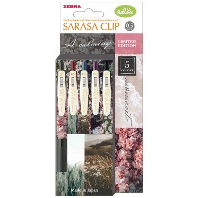 Zseléstoll 0,5 mm Zebra Sarasa Clip Calming Moment, 5 különböző szín
